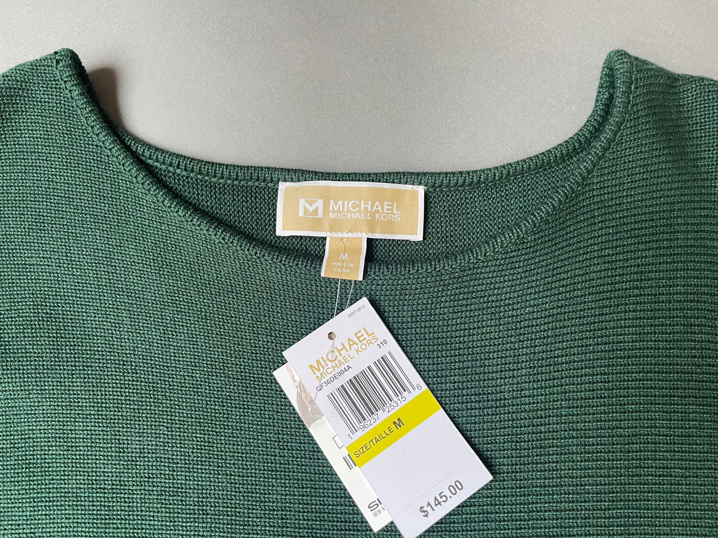 Michael Kors Long Green Long Sleeve Knit Sweater Size M