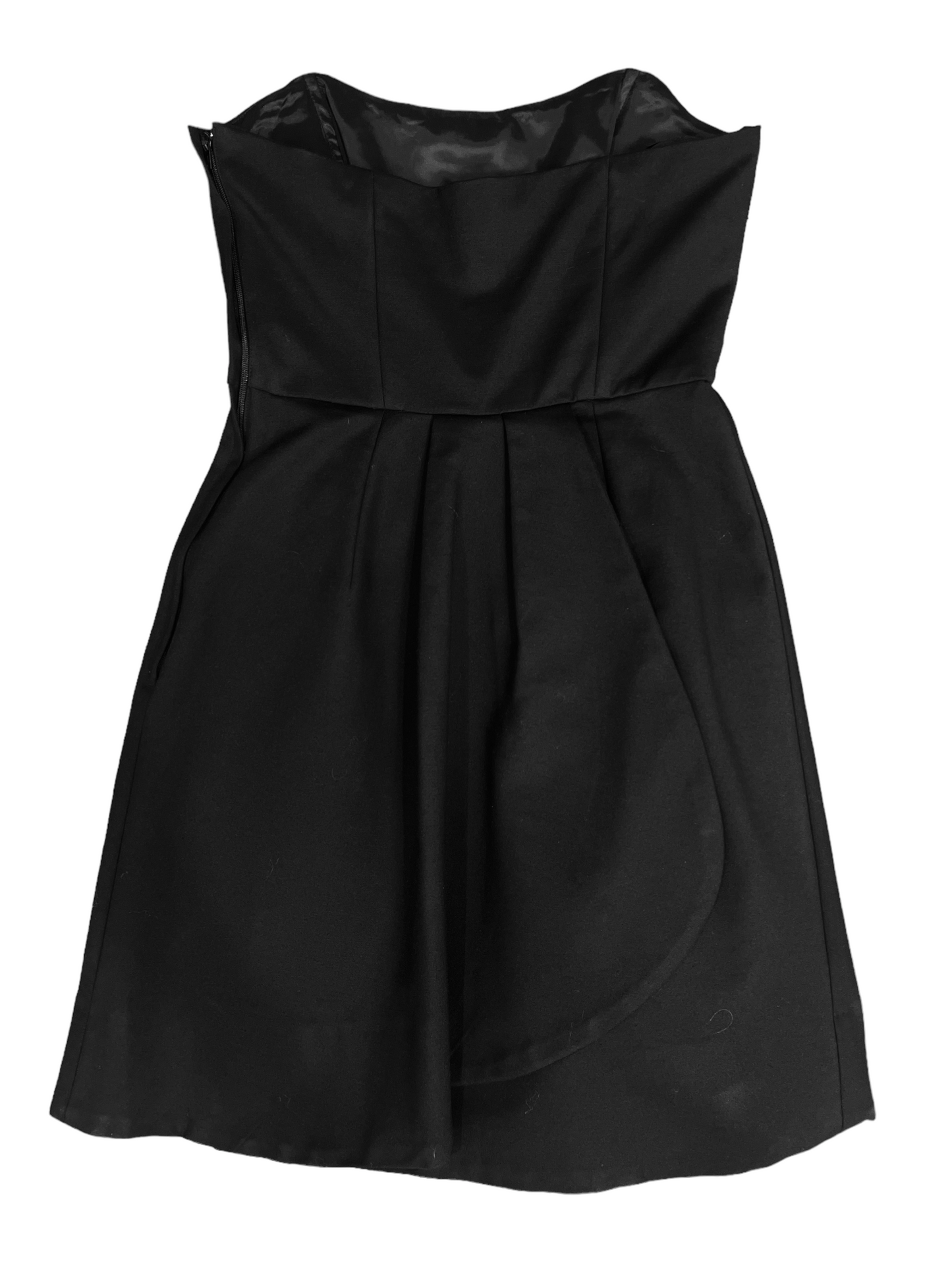French Connection Black Strapless Pleated Cocktail Dress Size 4 NWT