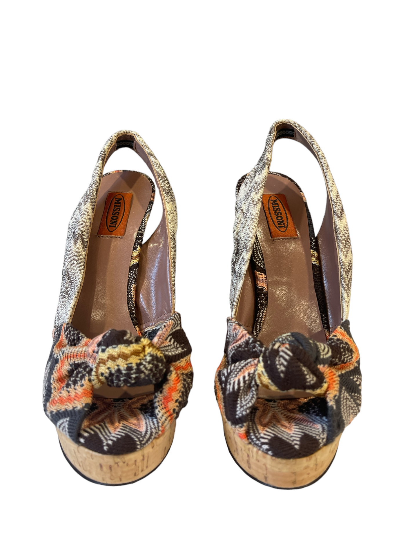 Missoni 'Treasure' Sling Back Patterned Fabric Wedge Heel | Size 40"