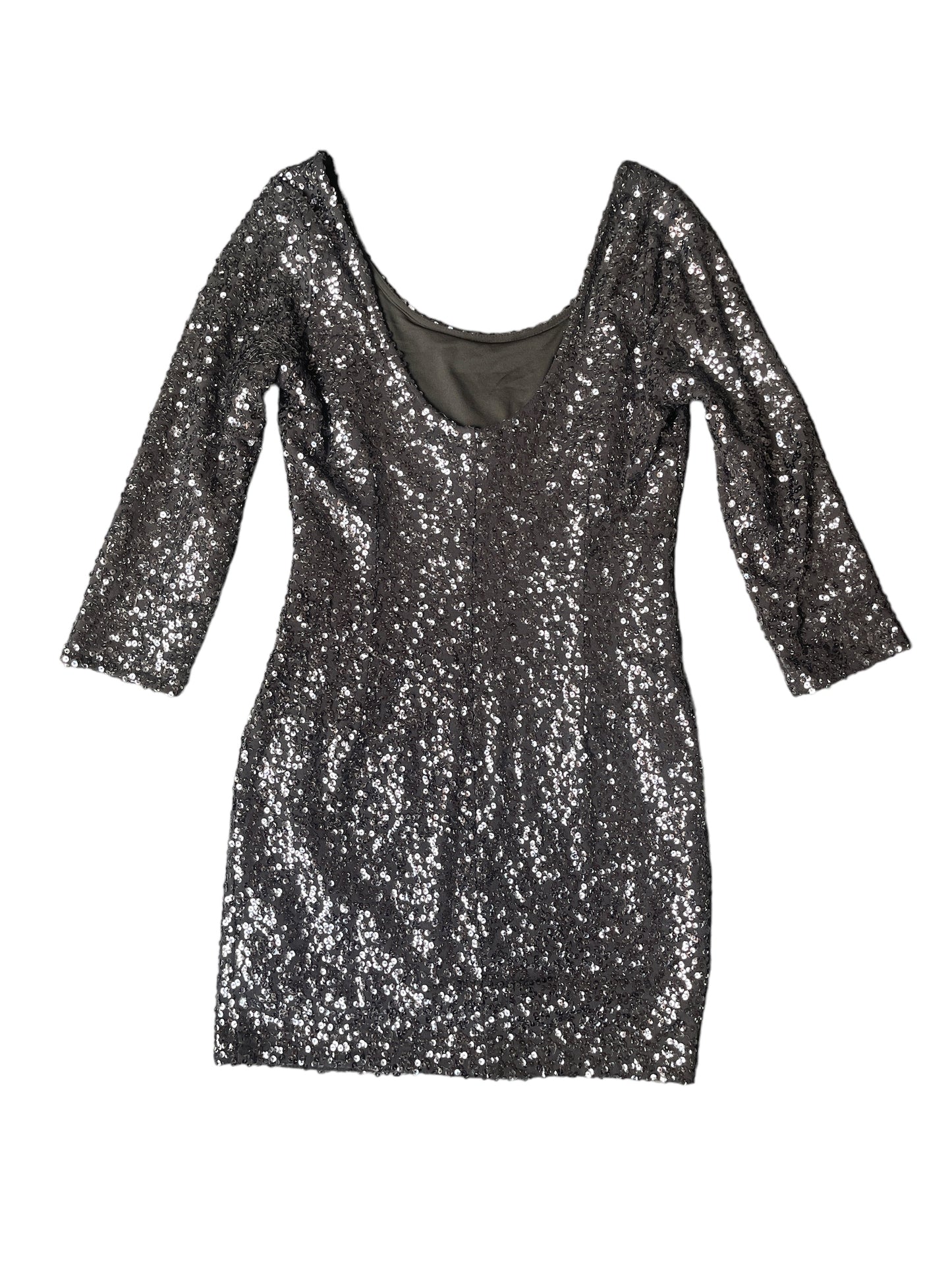 Potter's Pot Special Occasion Silver Sequin Dress Size M