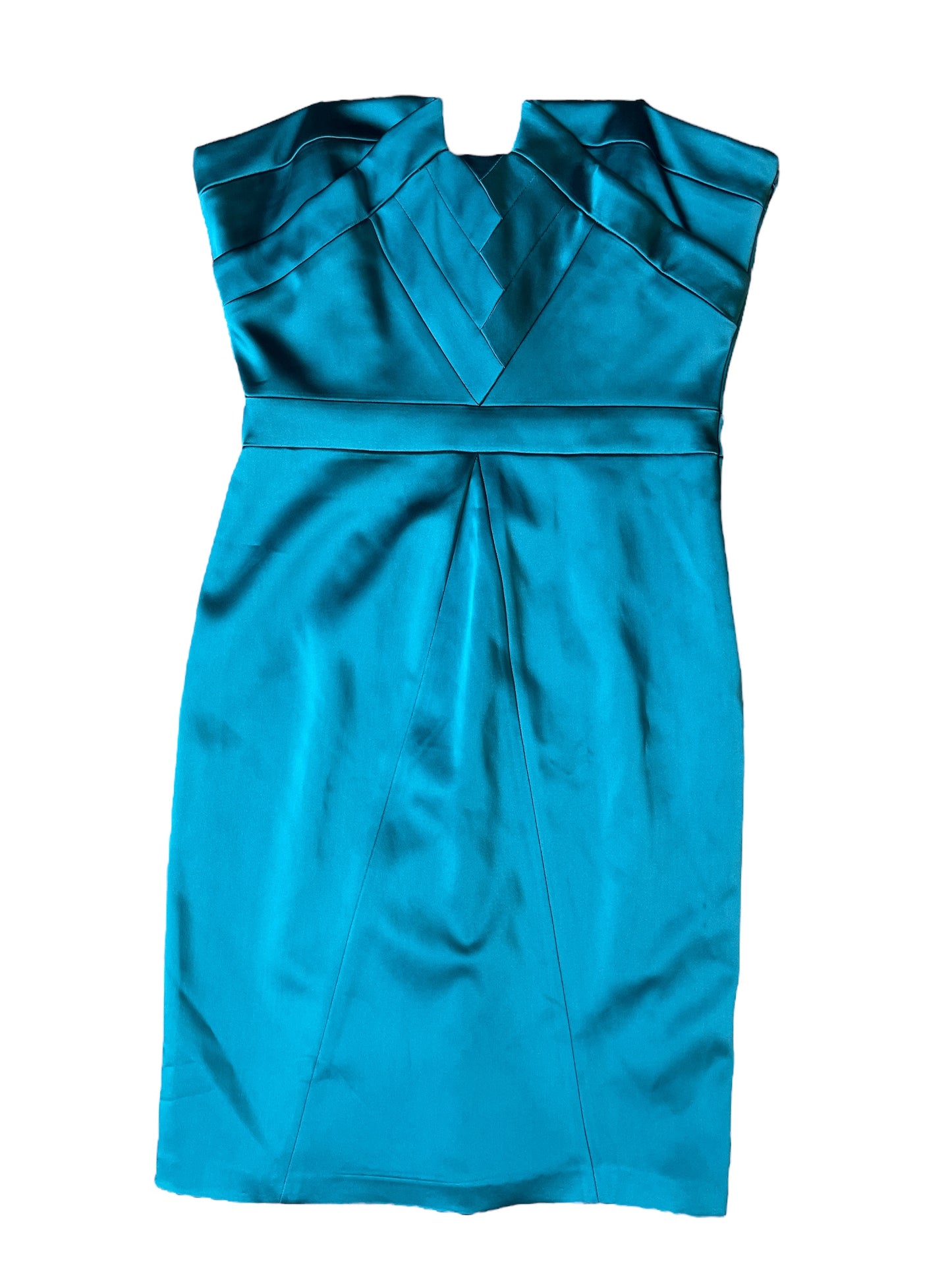 Laundry by Shelli Segal Turquoise Strapless Formal Dress with Detailing Size 4 NWT