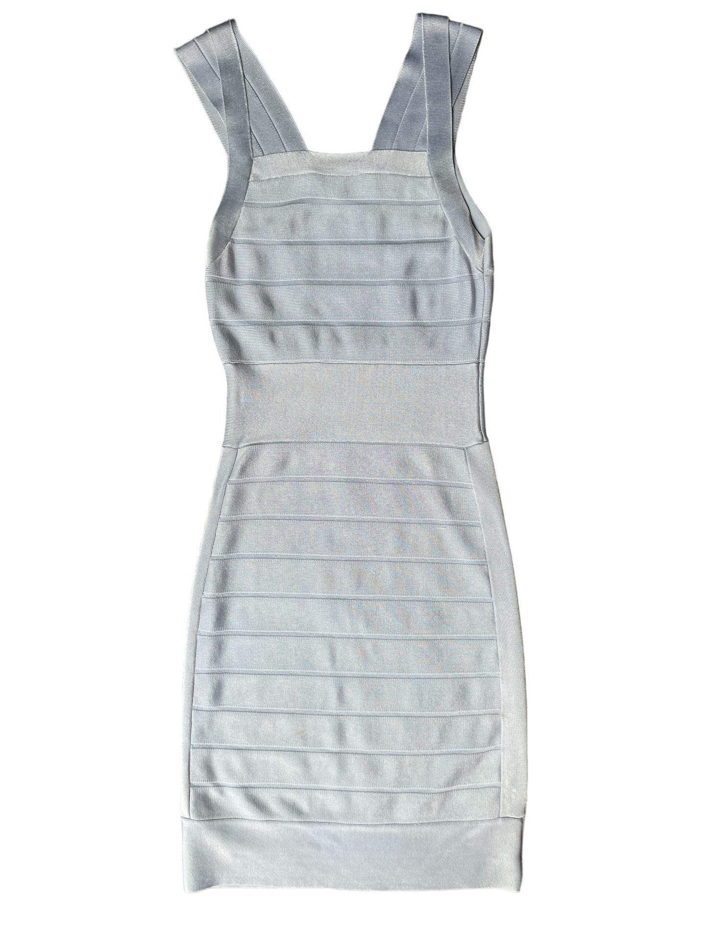 French Connection Silver Detailed Form Fitting Dress Size 4.