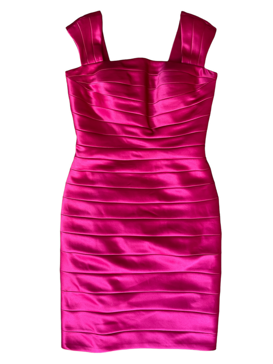 Pronovias Barcelona Pink Formal Dress With Jewelled Shall Size 10