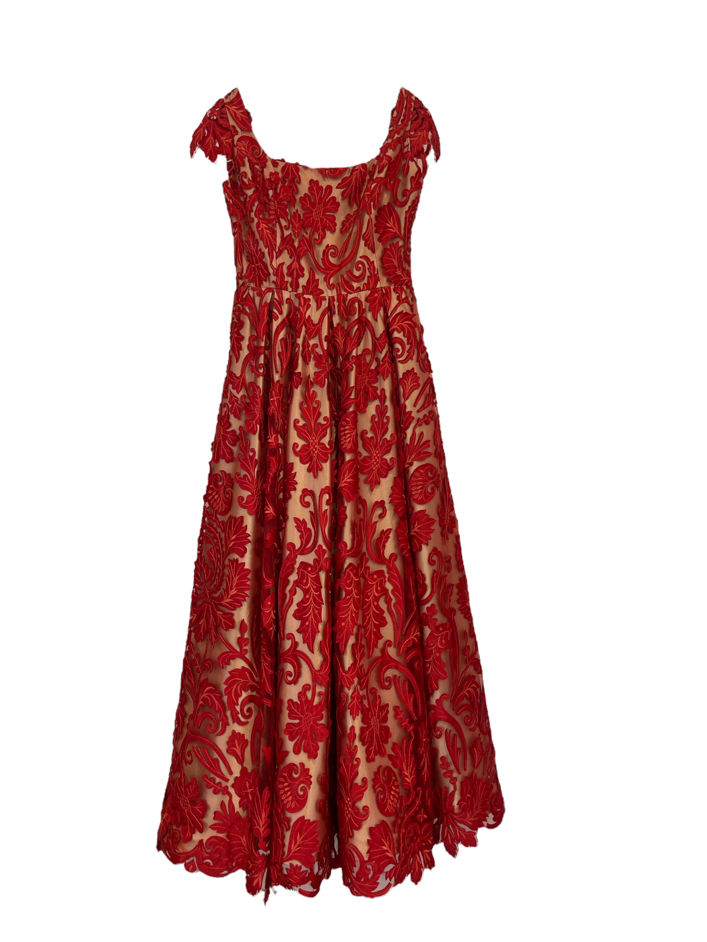 Ross Mayer Red Lace Gown Size Size M