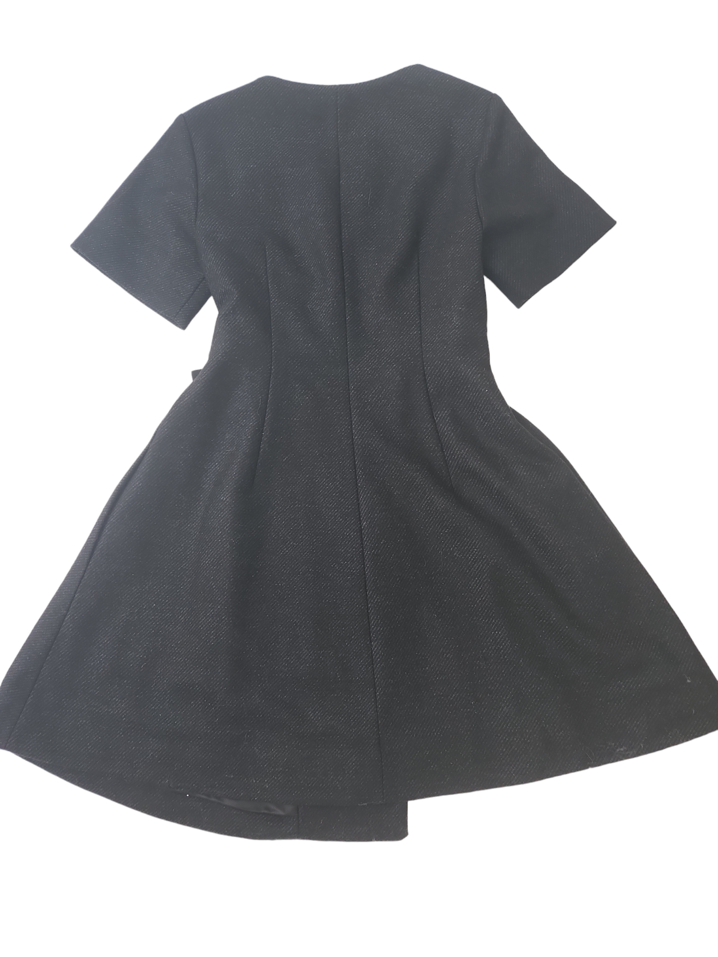 COS Black Wool Wrap Around Dress Size 6